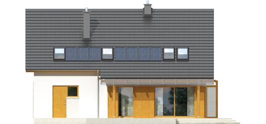 Pablo G1 - Projekty domów ARCHIPELAG - Pablo G1 - elewacja tylna