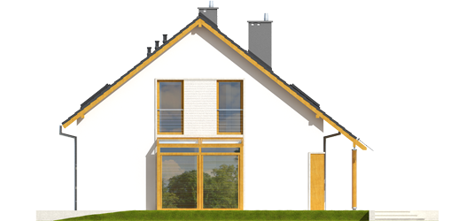 Pablo G1 - Projekty domów ARCHIPELAG - Pablo G1 - elewacja prawa