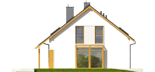 Pablo G1 - Projekty domów ARCHIPELAG - Pablo G1 - elewacja prawa