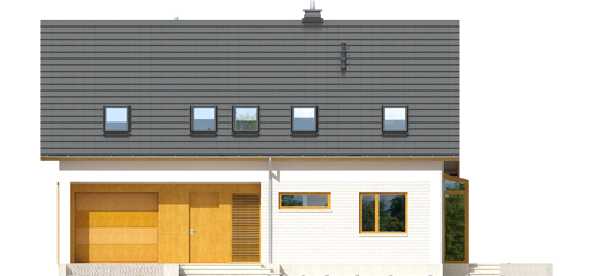 Pablo G1 - Projekty domów ARCHIPELAG - Pablo G1 - elewacja frontowa