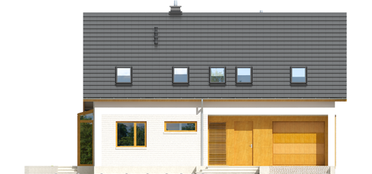 Pablo G1 - Projekty domów ARCHIPELAG - Pablo G1 - elewacja frontowa