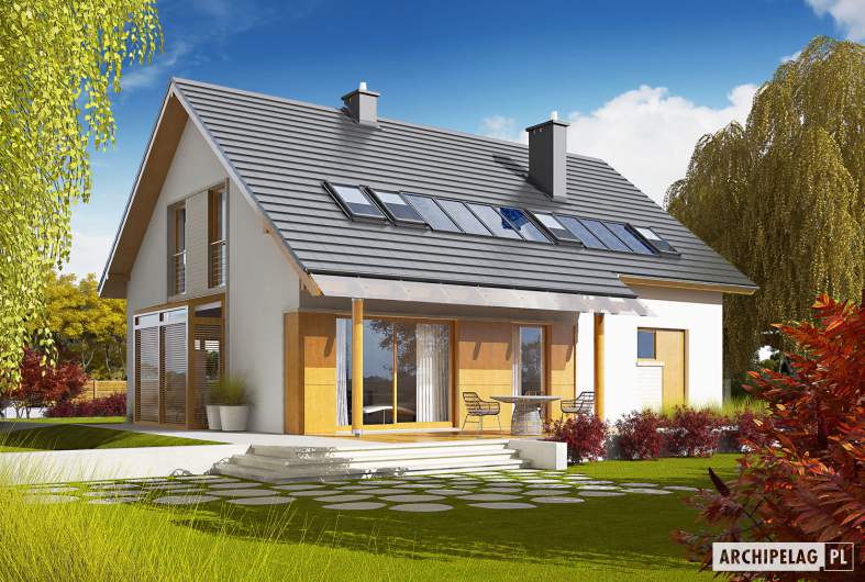 Projekt domu Pablo G1 - Projekty domów ARCHIPELAG - Pablo G1 - wizualizacja ogrodowa