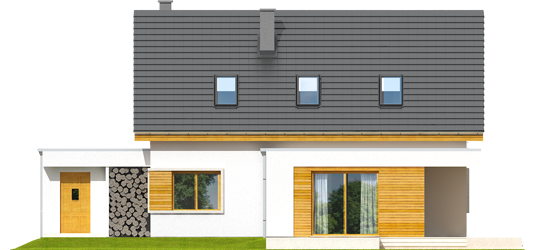 Patrick G1 - Projekt domu z poddaszem Patryk G2 - elewacja tylna