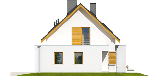 Patrick G1 - Projekt domu z poddaszem Patryk G2 - elewacja prawa