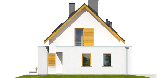Patrick G1 - Projekt domu z poddaszem Patryk G2 - elewacja prawa