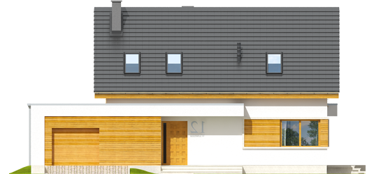 Patrick G1 - Projekt domu z poddaszem Patryk G2 - elewacja frontowa