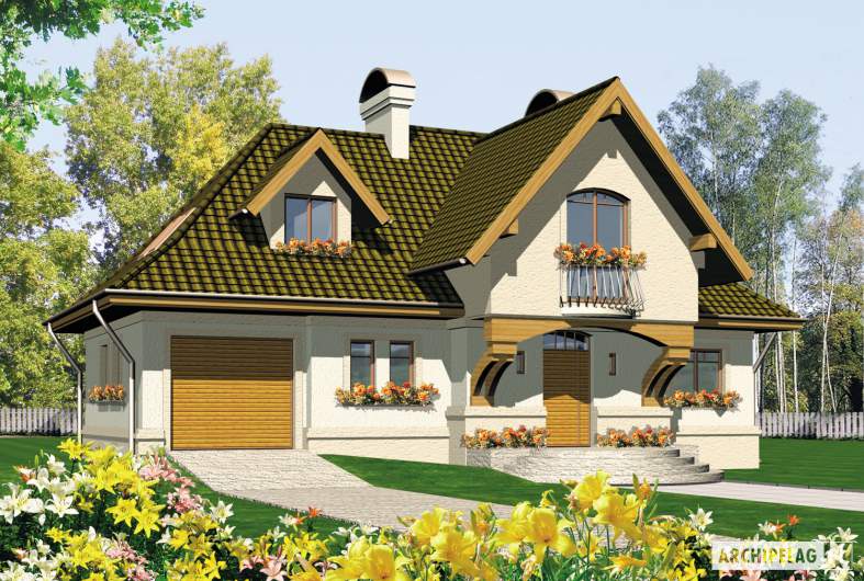 Projekt domu Amelia G1 - wizualizacja frontowa