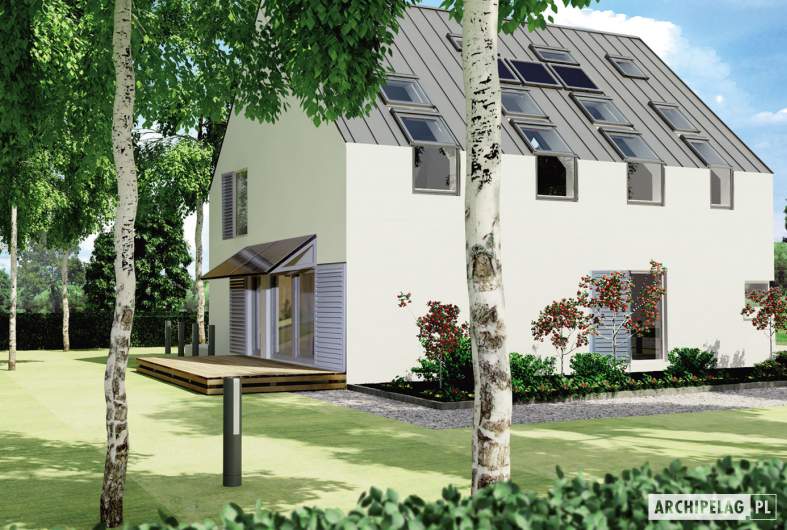 Projekt domu Lumina - wizualizacja ogrodowa