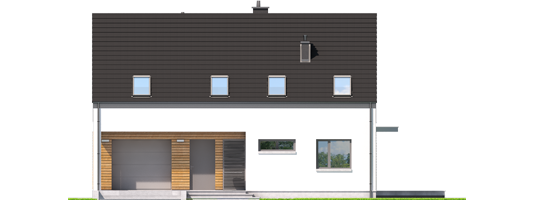 E4 G1 ECONOMIC A - Projekt domu E4 G1 (wersja A) ECONOMIC - elewacja frontowa