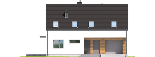 E4 G1 ECONOMIC A - Projekt domu E4 G1 (wersja A) ECONOMIC - elewacja frontowa