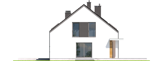 E4 G1 ECONOMIC A - Projekt domu E4 G1 (wersja A) ECONOMIC - elewacja prawa