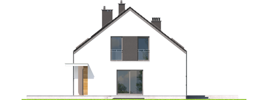 E4 G1 ECONOMIC A - Projekt domu E4 G1 (wersja A) ECONOMIC - elewacja prawa