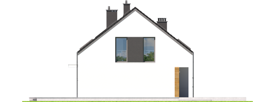 E4 G1 ECONOMIC A - Projekt domu E4 G1 (wersja A) ECONOMIC - elewacja lewa