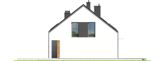 E4 G1 ECONOMIC A - Projekt domu E4 G1 (wersja A) ECONOMIC - elewacja lewa