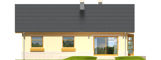 Erin - Projekty domów ARCHIPELAG - Erin - elewacja tylna