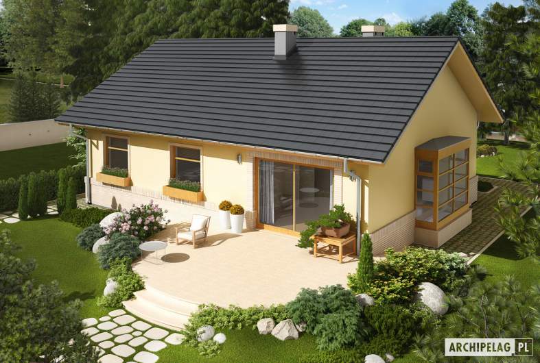Projekt domu Erin - Projekty domów ARCHIPELAG - Erin - widok z góry