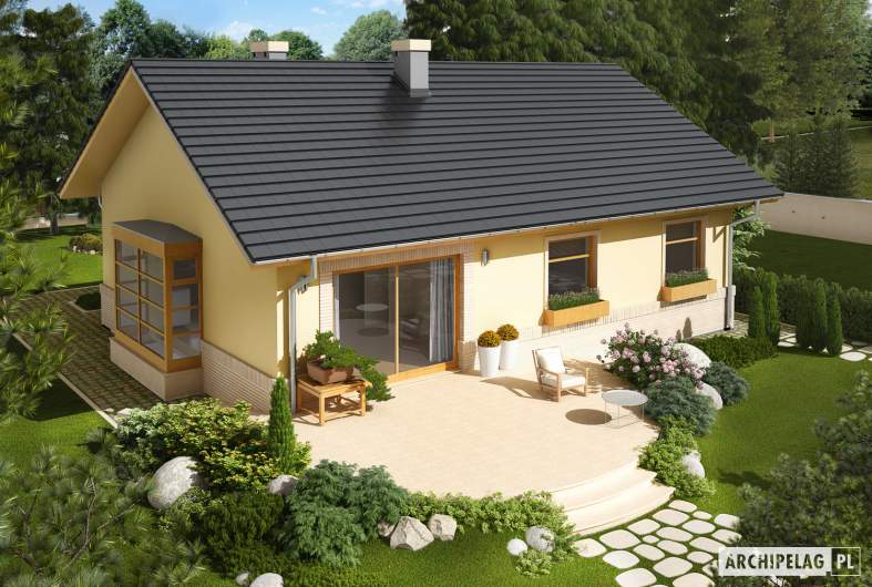 Projekt domu Erin - Projekty domów ARCHIPELAG - Erin - widok z góry