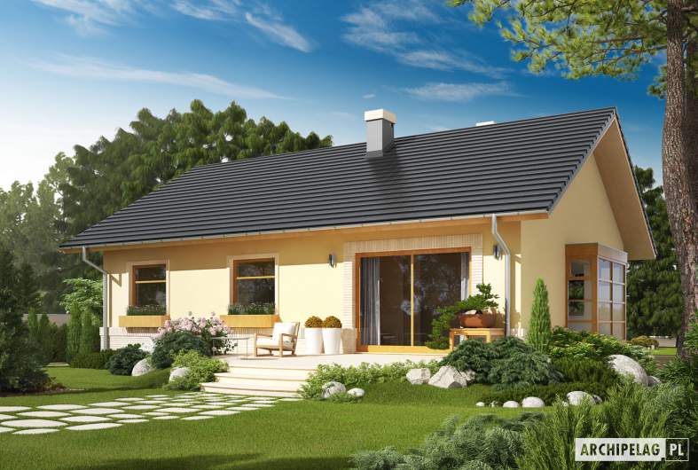 Projekt domu Erin - Projekty domów ARCHIPELAG - Erin - wizualizacja ogrodowa