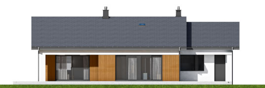 Bob II G1 - Projekt domu Bob III G1 - elewacja tylna