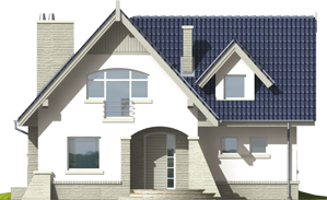 Hally - Projekt domu Halinka - elewacja frontowa