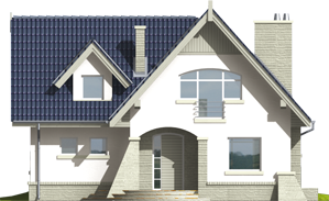 Hally - Projekt domu Halinka - elewacja frontowa