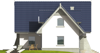 Hally - Projekt domu Halinka - elewacja prawa