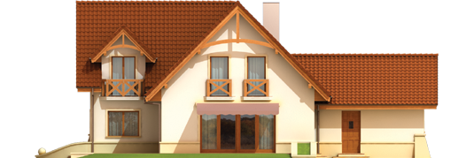 Hely G2 - Projekt domu Helka G2 - elewacja tylna