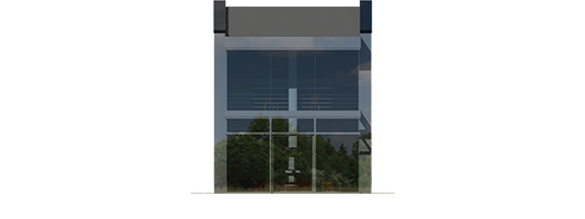 Shadow - Projekt domu Shadow - elewacja tylna