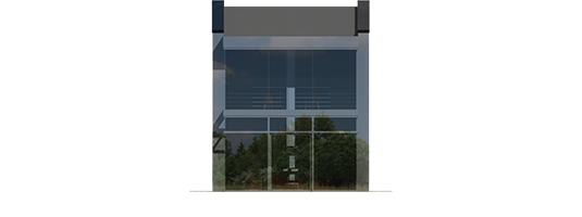 Shadow - Projekt domu Shadow - elewacja tylna