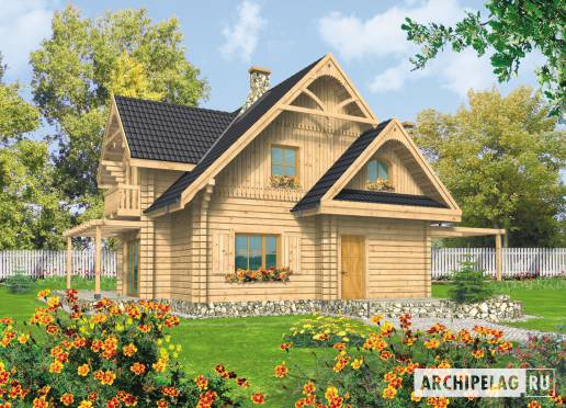 ДАРИМ СКИДКИ на проекты домов  - 1506 (Саманта (с навесом))
