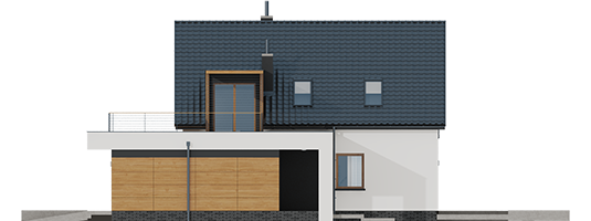 E13 G1 ECONOMIC - Projekt domu E13 G1 ECONOMIC - elewacja prawa