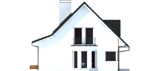 Demi G1 C - Projekt domu Demi G1 (wersja C) - elewacja lewa