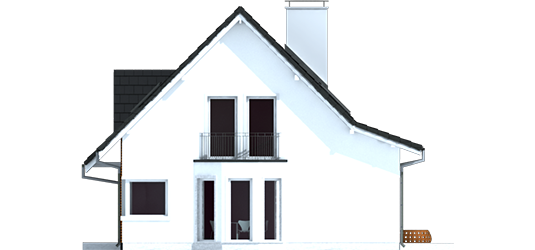 Demi G1 C - Projekt domu Demi G1 (wersja C) - elewacja lewa