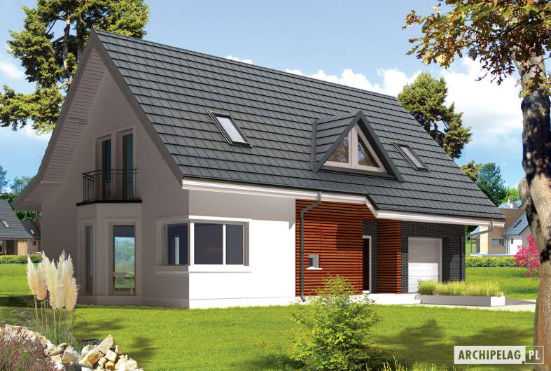 Projekt domu Demi G1 (wersja C) - wizualizacja frontowa