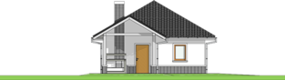 Projekt domu Garaż G25 w. III - elewacja lewa