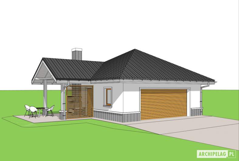 Projekt domu Garaż G25 w. III - 