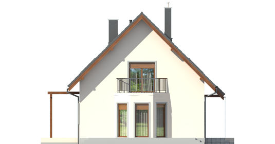 Raul - Projekty domów ARCHIPELAG - Raul (dwulokalowy) - elewacja lewa