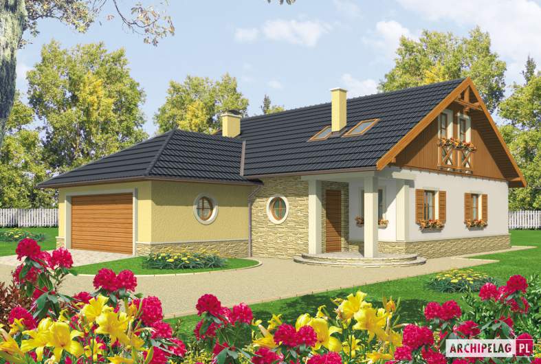 Projekt domu Miriam G2 - wizualizacja frontowa