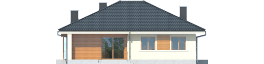 Francis II - Projekt domu Franczi II - elewacja tylna