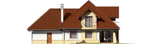 Henry G1 - Projekty domów ARCHIPELAG - Henry G1 - elewacja tylna