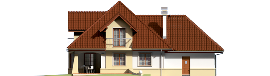 Henry G1 - Projekty domów ARCHIPELAG - Henry G1 - elewacja tylna