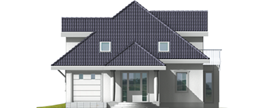 Pamela G1 - Projekt domu Pamela G1 - elewacja frontowa