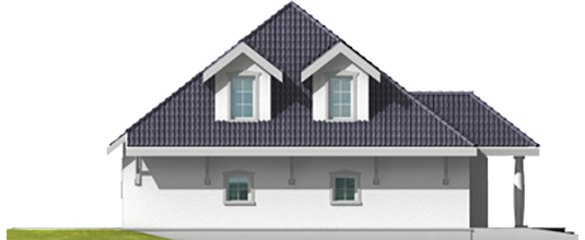 Pamela G1 - Projekt domu Pamela G1 - elewacja prawa