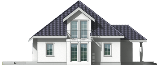 Pamela G1 - Projekt domu Pamela G1 - elewacja lewa