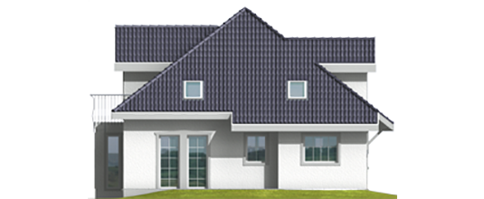 Pamela G1 - Projekt domu Pamela G1 - elewacja tylna