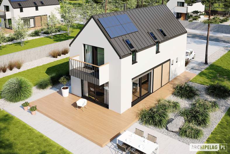 Projekt domu Moniczka III ENERGO PLUS reco - widok z góry