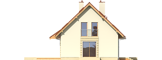 Adriana III B - Projekt domu Adriana III (wersja B) - elewacja lewa