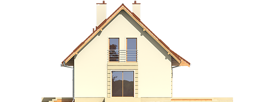 Adriana III B - Projekt domu Adriana III (wersja B) - elewacja lewa