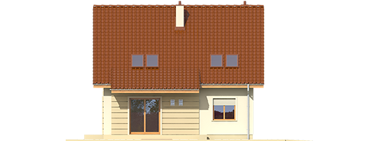 Adriana III B - Projekt domu Adriana III (wersja B) - elewacja tylna