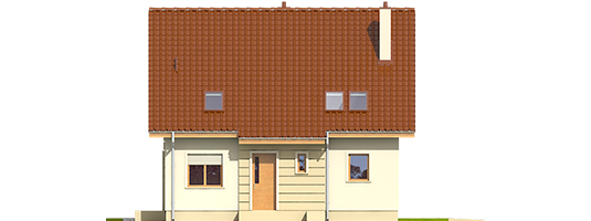 Adriana III B - Projekt domu Adriana III (wersja B) - elewacja frontowa